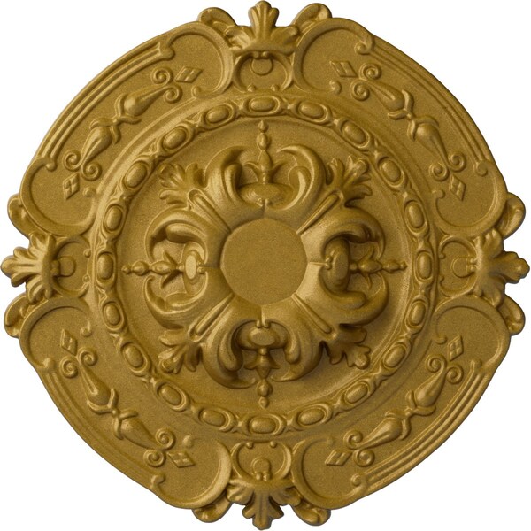 Ekena Millwork Southampton Ceiling Medallion (Fits Canopies up to 2 3/4"), 16 3/8"OD x 1 3/4"P, Pharaohs Gold CM17SOPGS - main